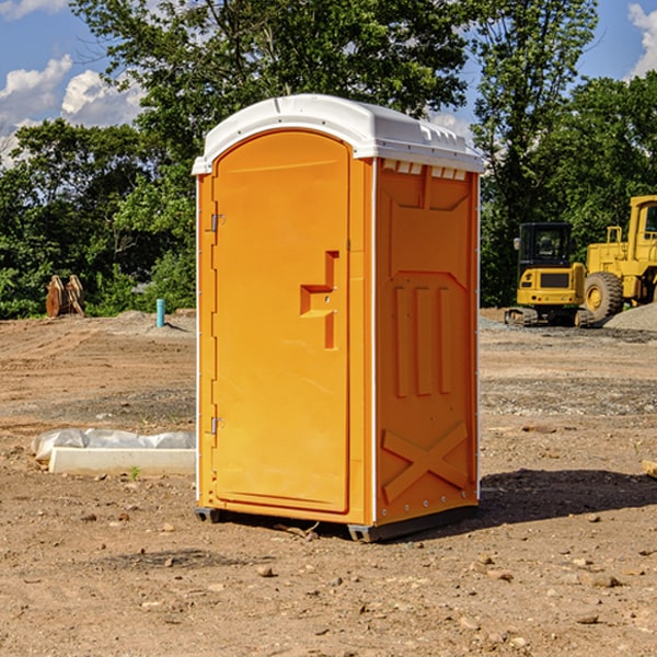 how often are the porta potties cleaned and serviced during a rental period in Tumbling Shoals AR